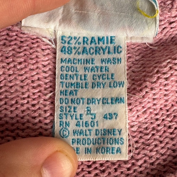 VTG Sunday Comics Retro Minnie Mouse Ski Sweater Women's Small - Picture 6 of 6